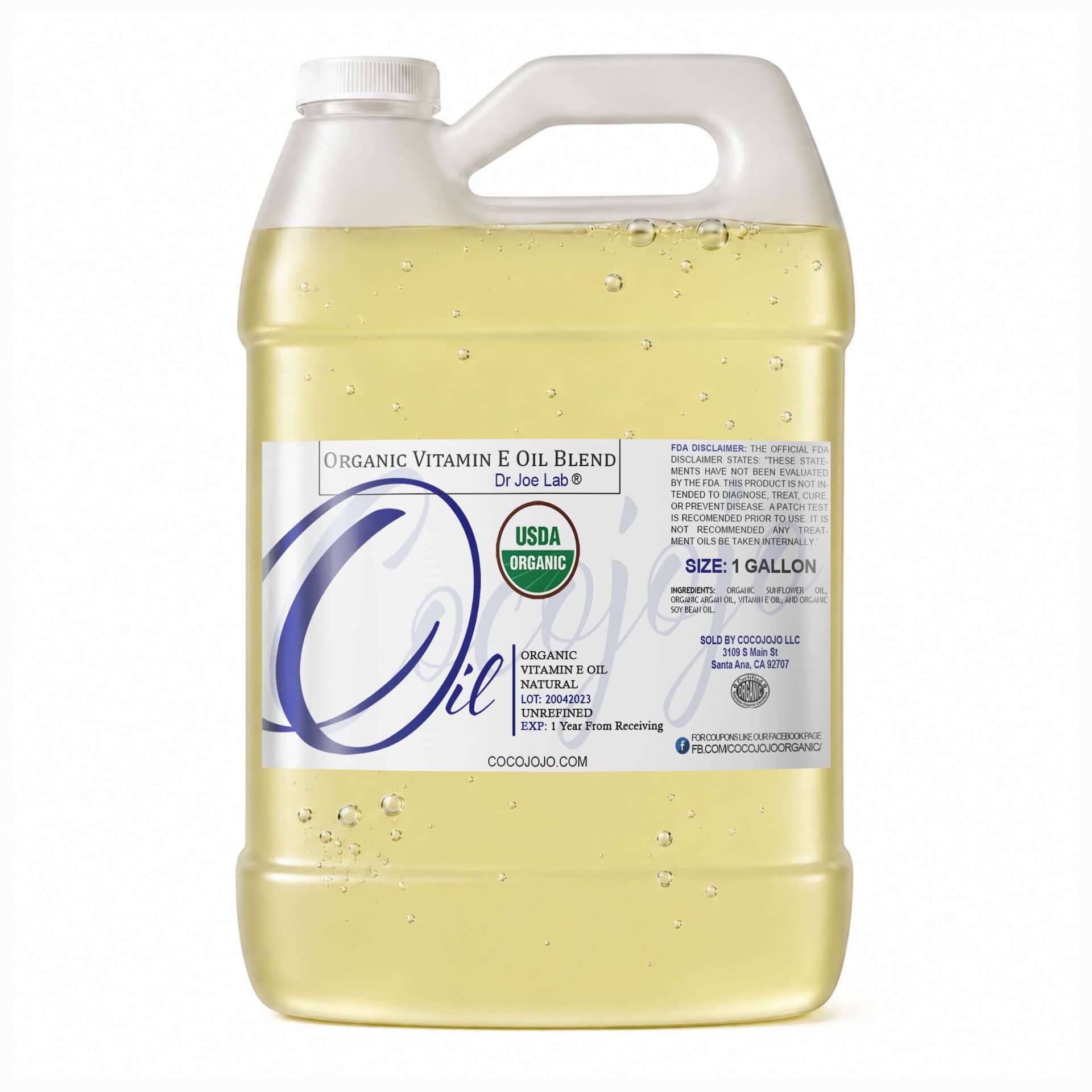 Vitamin E Oil – Certified Organic