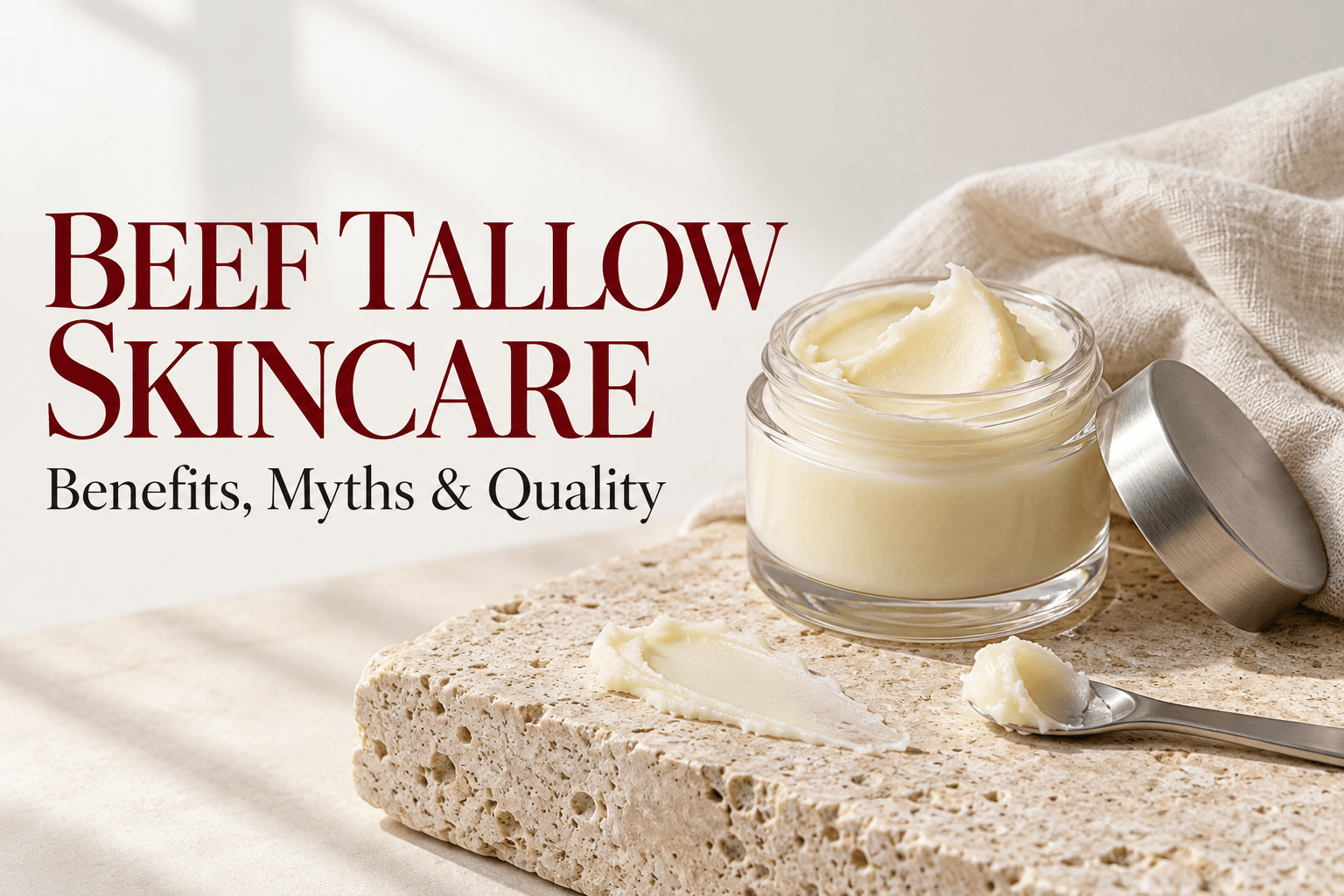 Beef Tallow Skincare: Benefits, Myths & How to Choose Cosmetic-Grade Tallow