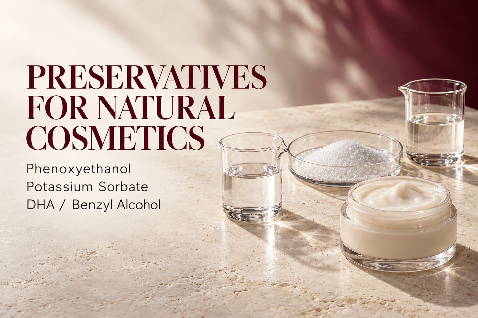 Preservatives for Natural Cosmetics: Phenoxyethanol vs Potassium Sorbate vs DHA/Benzyl Alcohol