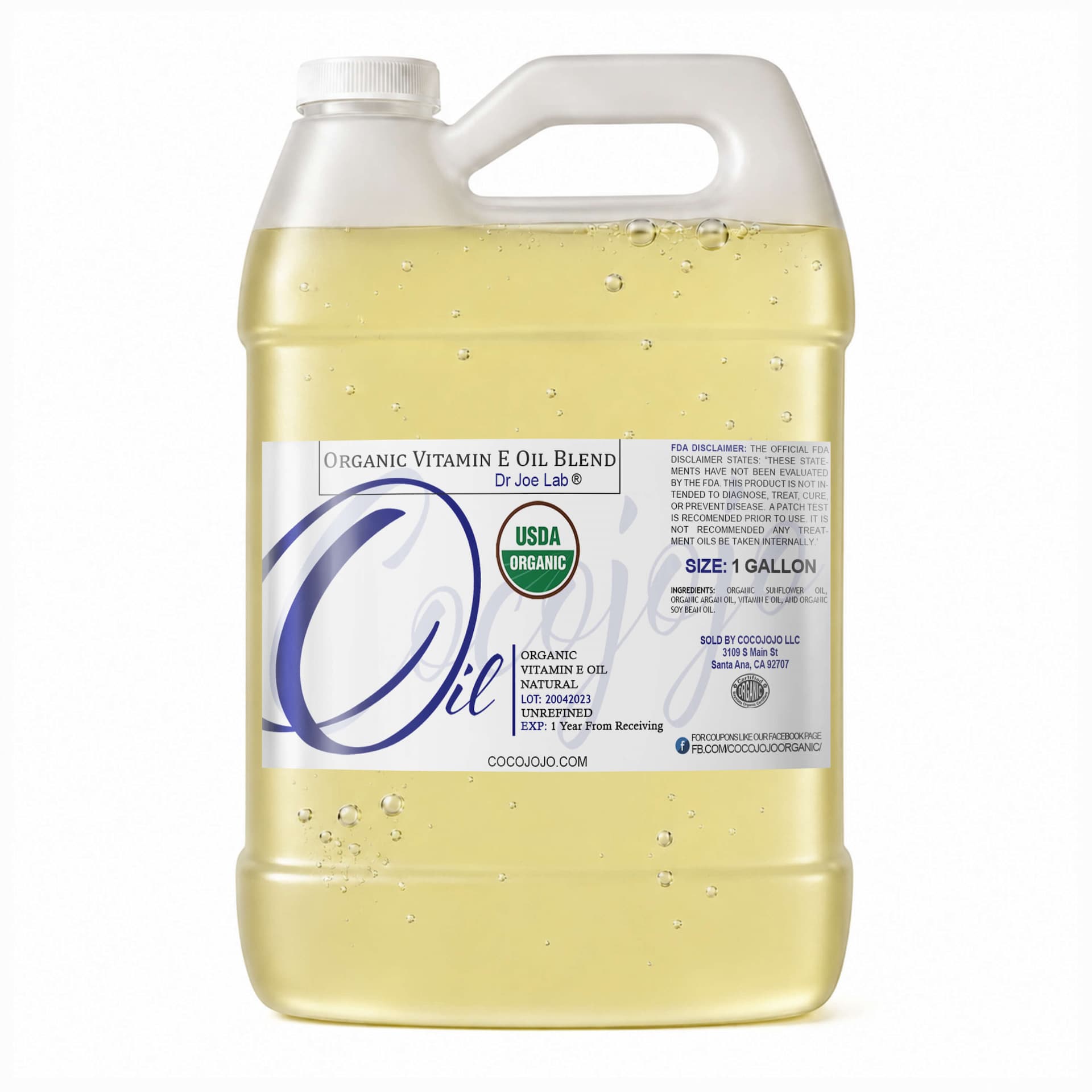 Vitamin E Oil – Certified Organic