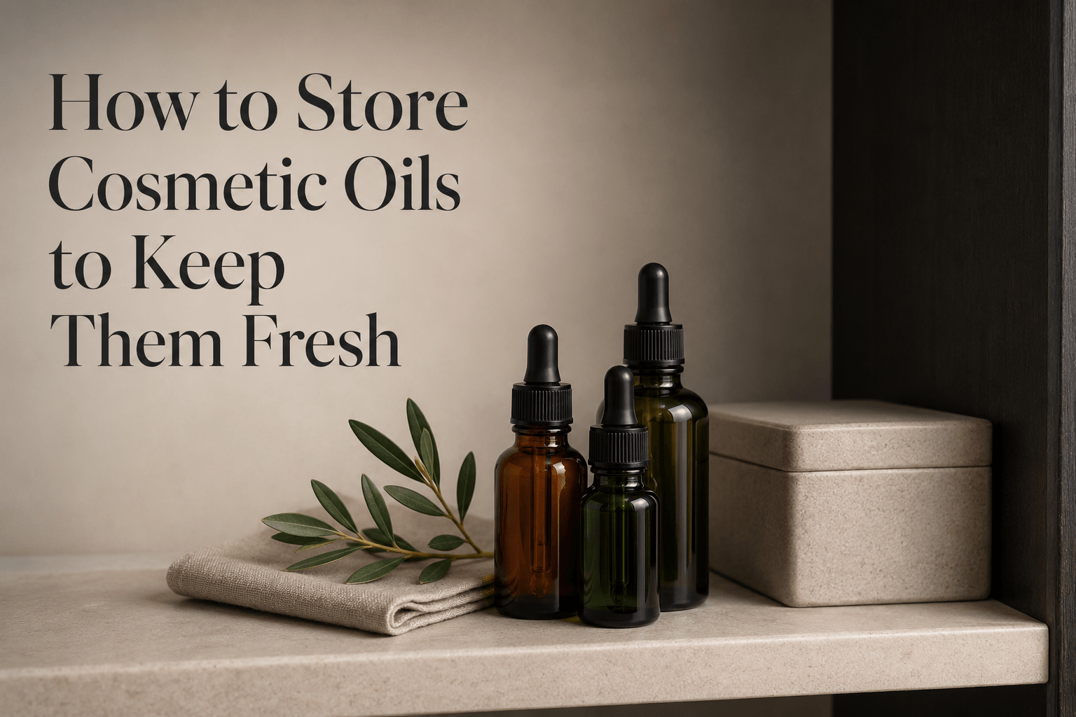How to Store Cosmetic Oils to Keep Them Fresh