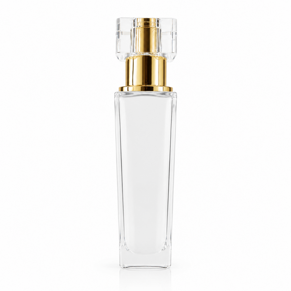 Refillable Acrylic Bottle With Gold Push Pump Sprayer | 1 OZ
