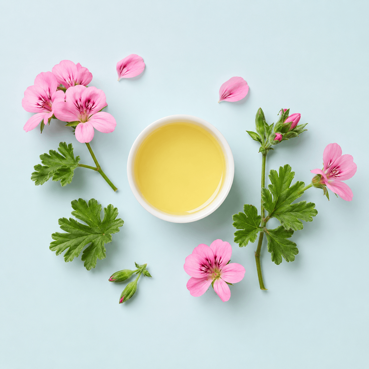Rose geranium (Pelargonium graveolens)