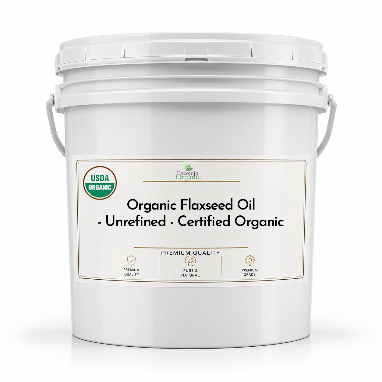 Organic Flaxseed Oil - Unrefined - Certified Organic