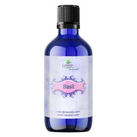 Basil Essential Oil - 1 OZ - Cobalt Blue Bottle