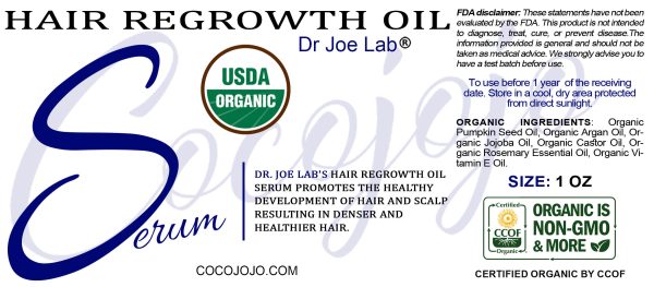 Hair Regrowth Oil Serum full label