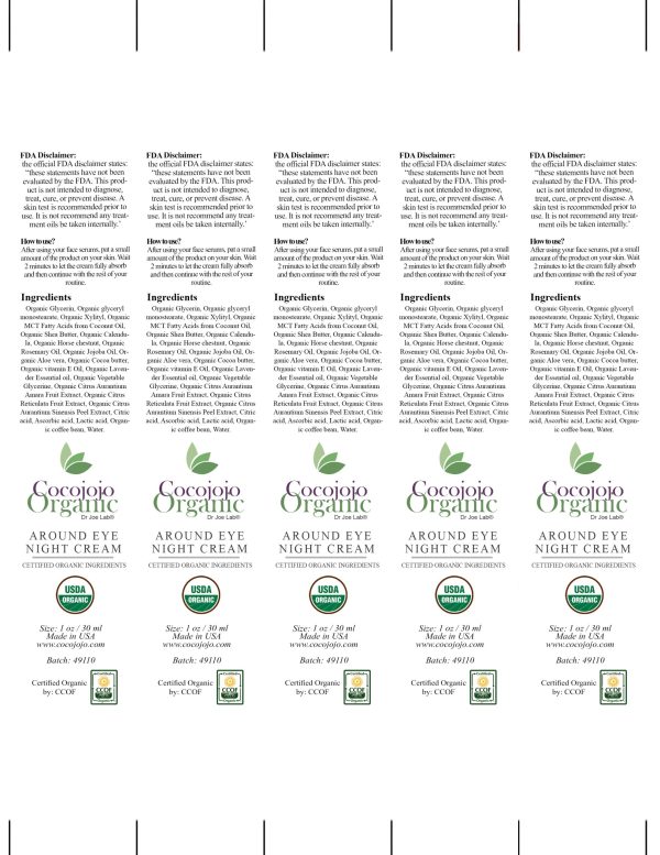 Organic Around Eye Night Cream - Wrapped Sheet